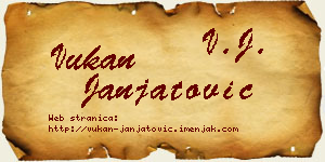 Vukan Janjatović vizit kartica